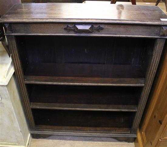 Oak open bookcase(-)